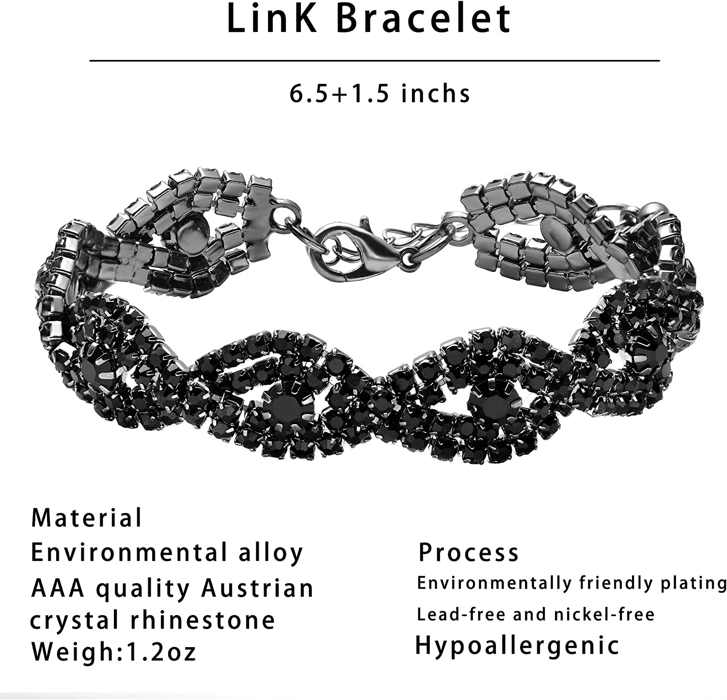 M?MIRACULOUS GARDEN 3/4 Pieces Women's Jewelry Sets Rhinestone Crystal Bridal Tiara Crown Choker Necklace Link Bangle Bracelet Teardrop Dangle Earrings Set and Rhinestone Handbag for Wedding Party - Image 6